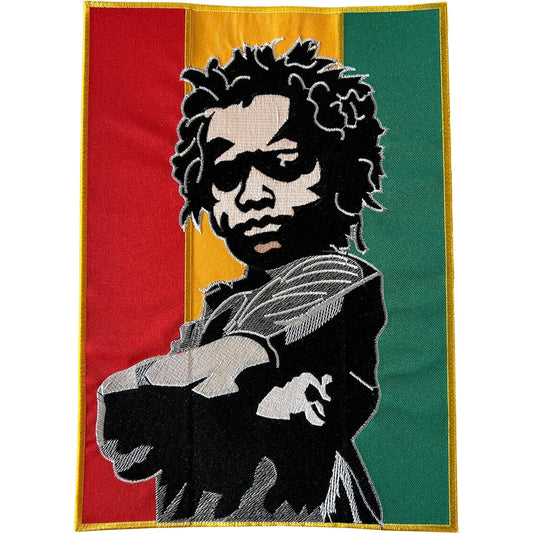 Large Rasta Reggae Jamaica Africa Patch Iron Sew On Clothes Big Embroidery Badge