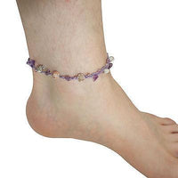 Lavender Ankle Bracelet Beach Shell Foot Anklet Chain Ladies Kids Feet Jewellery