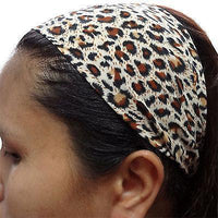 Leopard Print Spots Elastic Headband Hairband Gym Sweatband Alice Head Hair Band Leopard Print Spots Elastic Headband Hairband Gym Sweatband Alice Head Hair Band