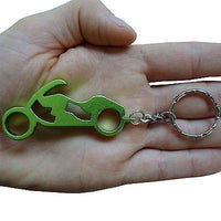 Lime Green Motorcycle Motorbike Chopper Bottle Opener Key Ring Fob Party Bag Toy Lime Green Motorcycle Motorbike Chopper Bottle Opener Key Ring Fob Party Bag Toy