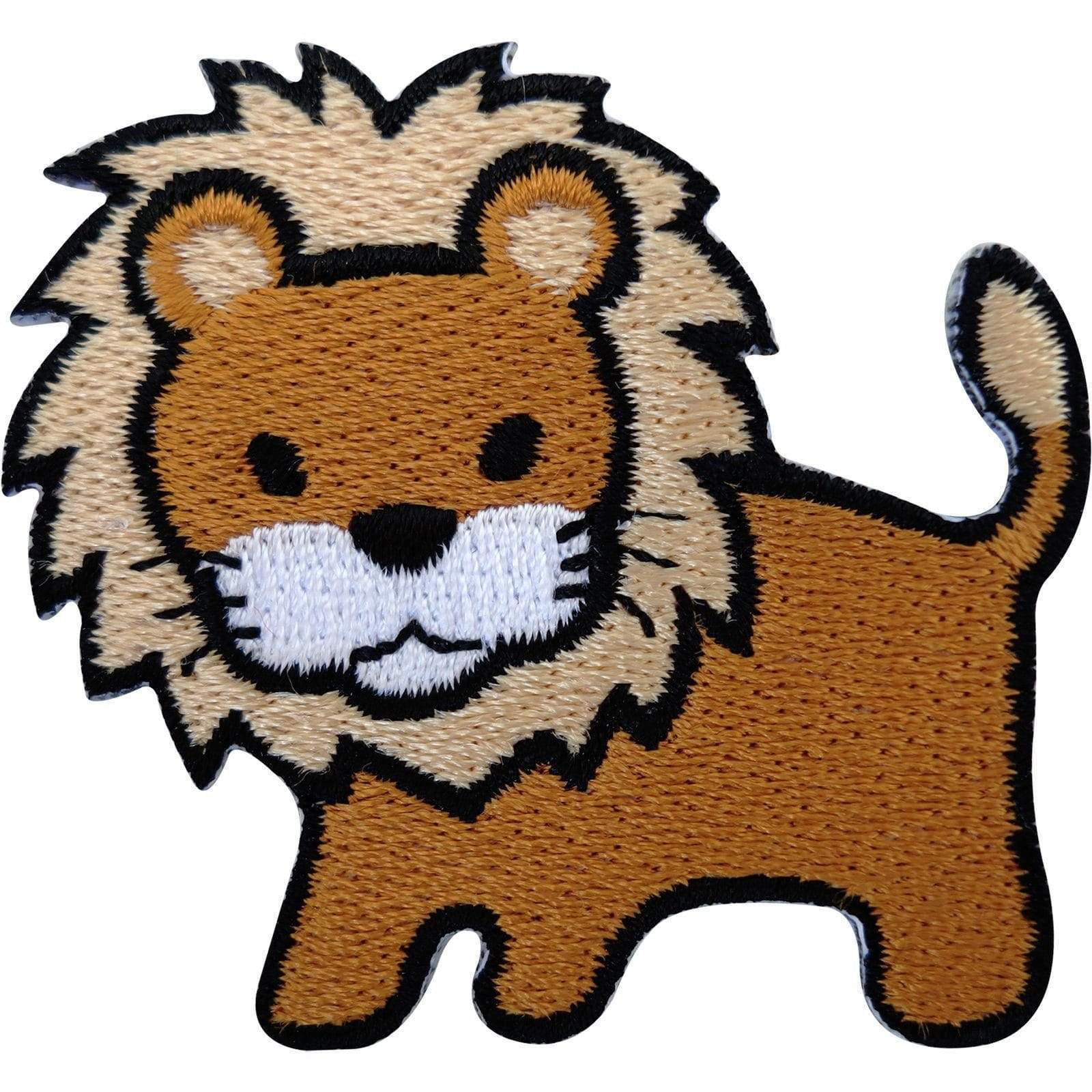 Lion Patch Embroidered Badge Iron On Sew On Clothes T Shirt Jacket Coat Jeans