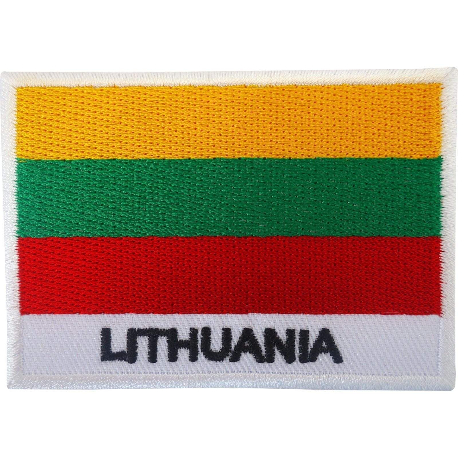 Lithuania Flag Patch Iron On Badge / Sew On Lithuanian Flag Embroidered Applique