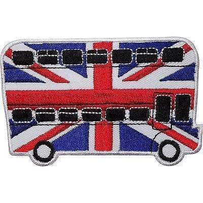 London Bus UK Flag Embroidered Iron / Sew On Patch Clothes Jacket Badge Transfer