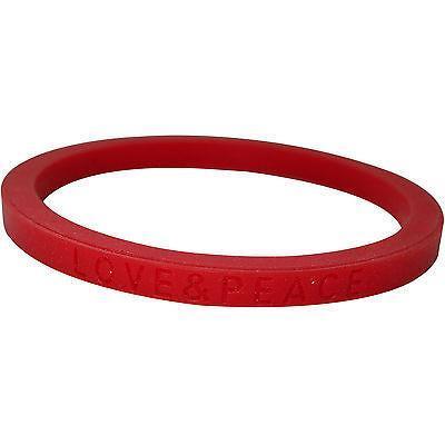 Love and Peace Red Rubber Silicone Wristband Charm Bracelet Cuff Bangle Jewelry Love and Peace Red Rubber Silicone Wristband Charm Bracelet Cuff Bangle Jewelry