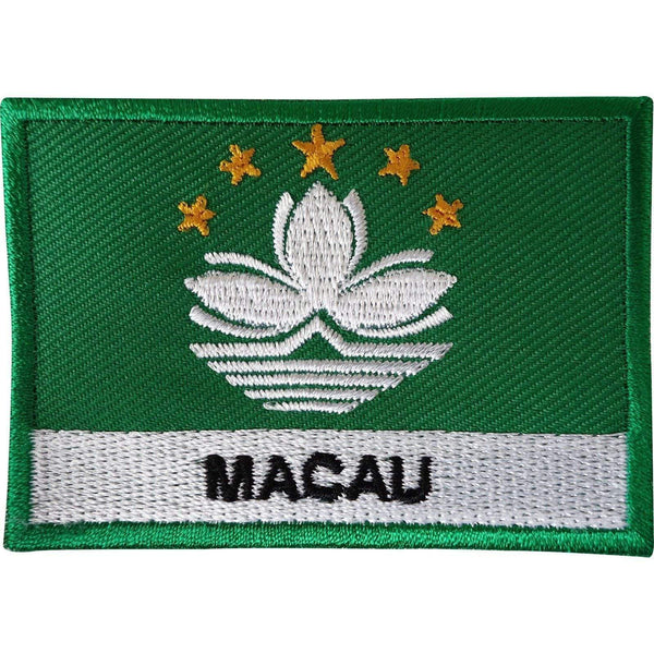 Macau Flag Patch Iron On Sew On Las Vegas of Asia Casino Poker Embroidered Badge