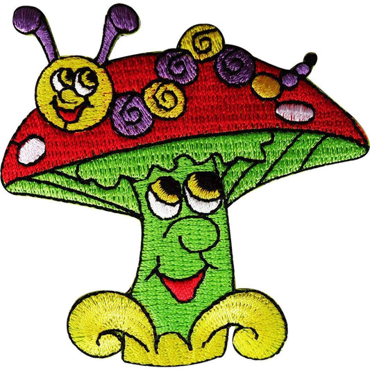 Magic Mushroom Patch Embroidered Badge Embroidery Applique Iron Sew On Clothing