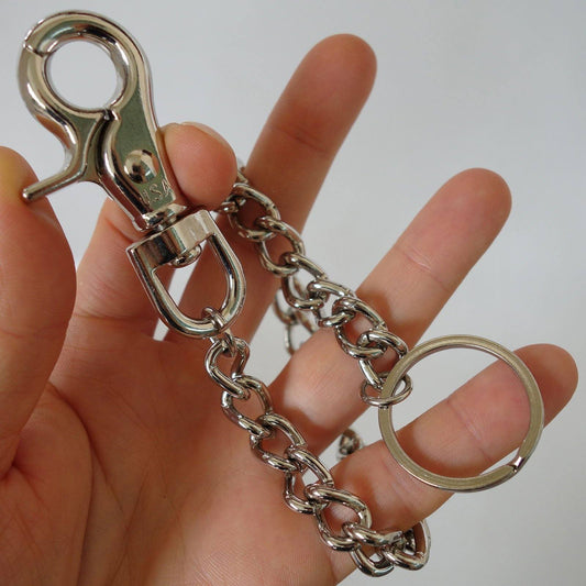 Metal Hipster Chain Keychain Keyring Wallet Belt Clip Thick Solid Strong Heavy Metal Hipster Chain Keychain Keyring Wallet Belt Clip Thick Solid Strong Heavy