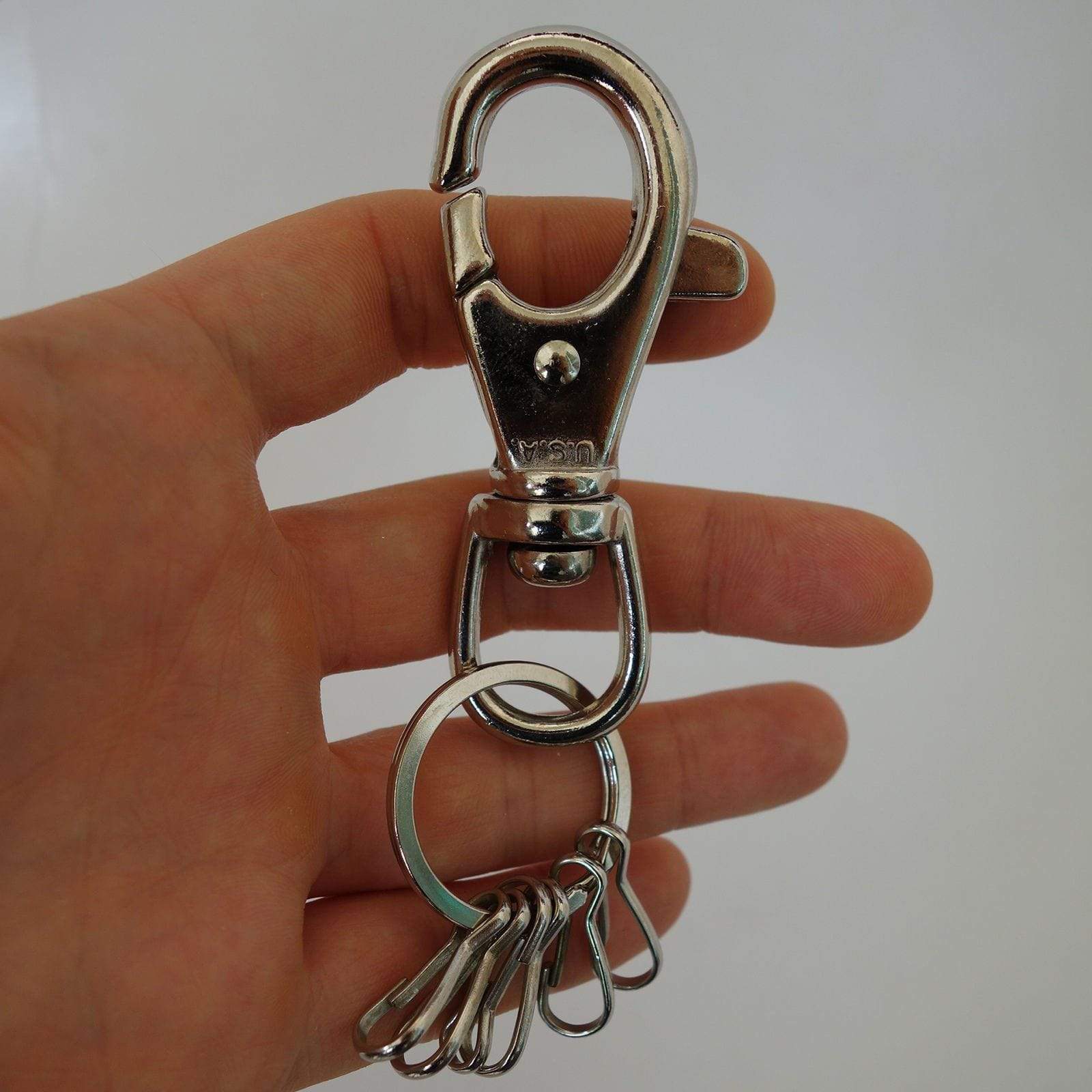 Metal Key Holder Keyring Keychain Ring Chain Trousers Belt Loop Car Keys Clip