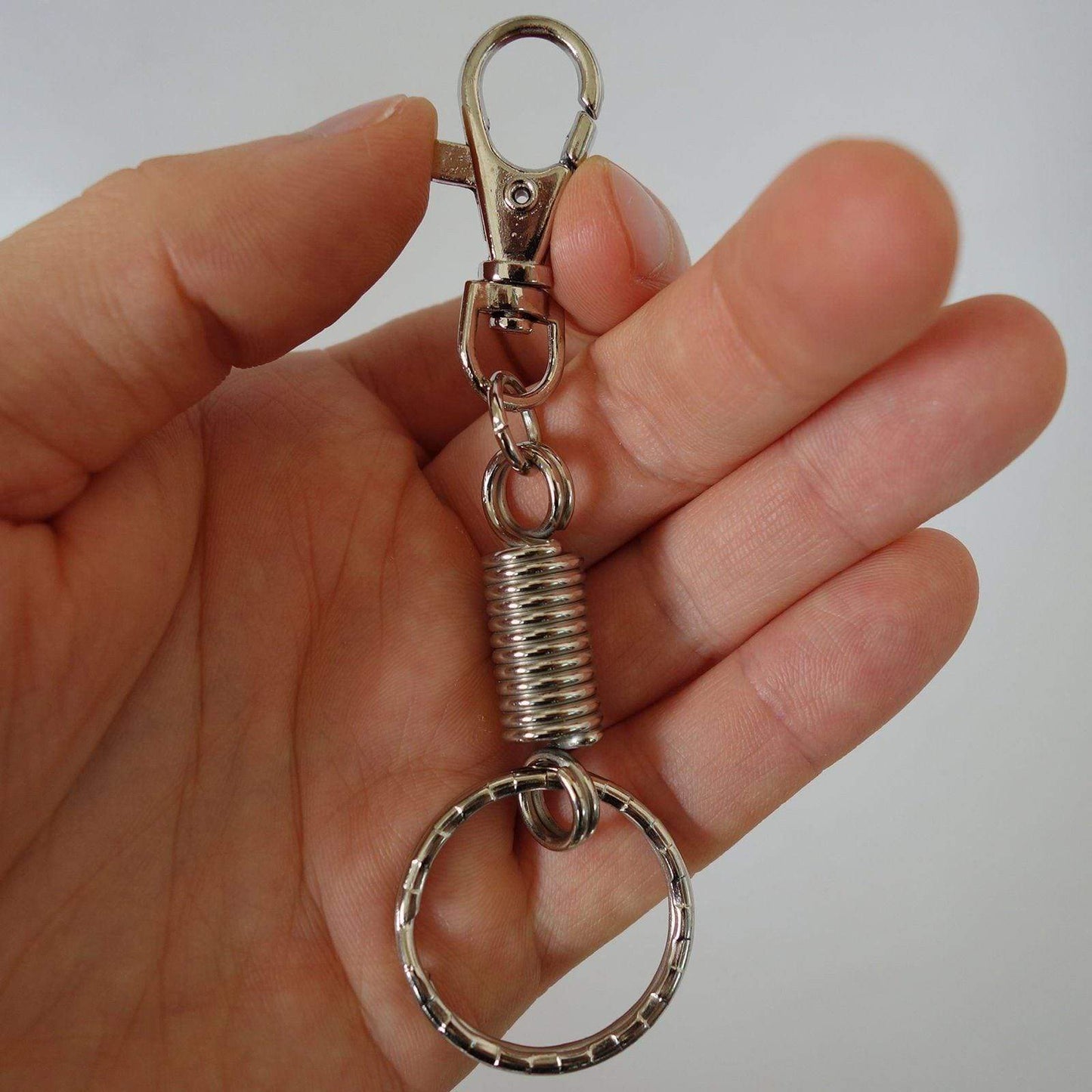 Metal Keyring Keychain Belt Key Holder Fob Chain Cat Collar Harness Lead Clip