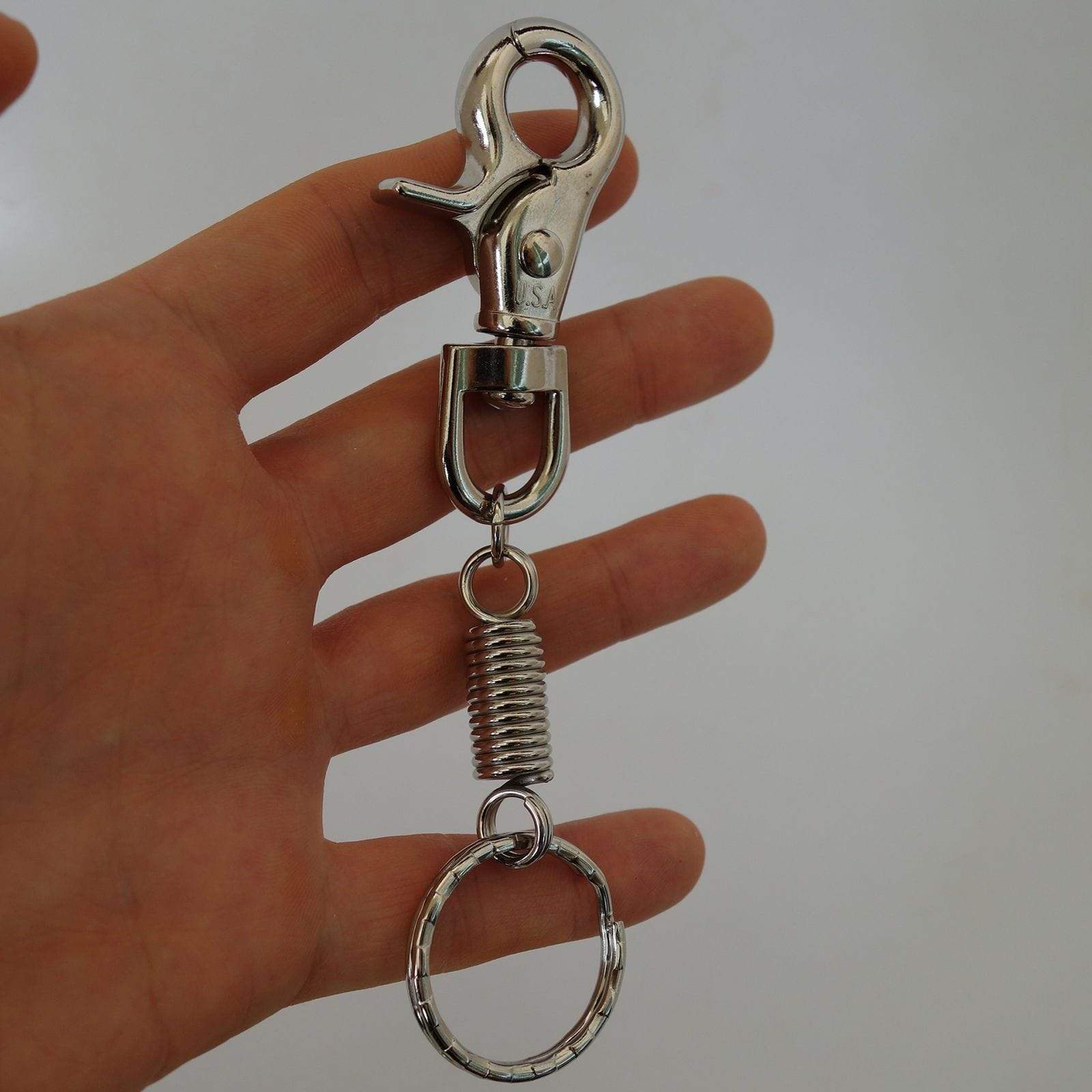 Metal Keyring Keychain Key Holder Ring Chain Fob Dog Cat Collar Lead Swivel Clip