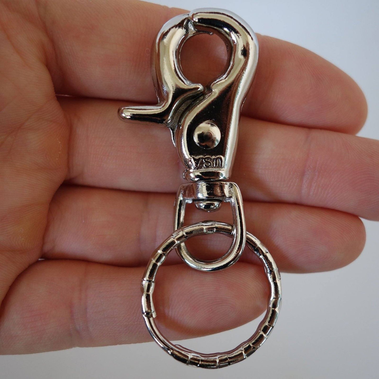 Metal Keyring Keychain Key Holder Ring Chain Keys Fob Trouser Belt Dog Lead Clip Metal Keyring Keychain Key Holder Ring Chain Keys Fob Trouser Belt Dog Lead Clip