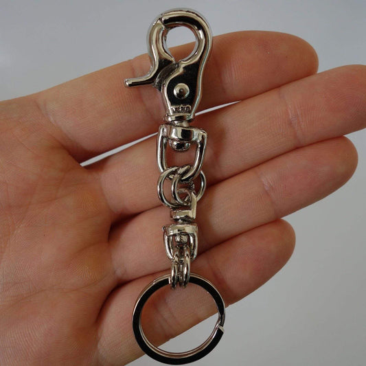 Metal Keyring Keychain Key Ring Holder Fob Chain Dog Collar Leash Harness Clip
