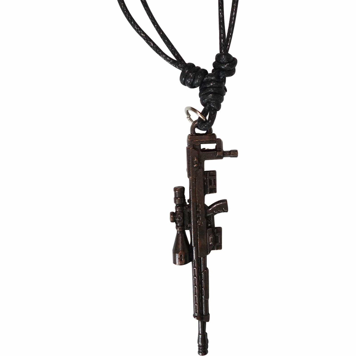 Metal Machine Gun Rifle Pendant Necklace Chain Mens Boys Girls Kids Jewellery