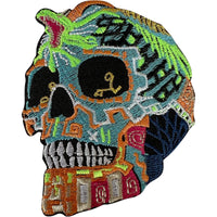 Mexican Sugar Skull Patch Iron Sew On Clothes Bag Denim Jeans Embroidered Badge