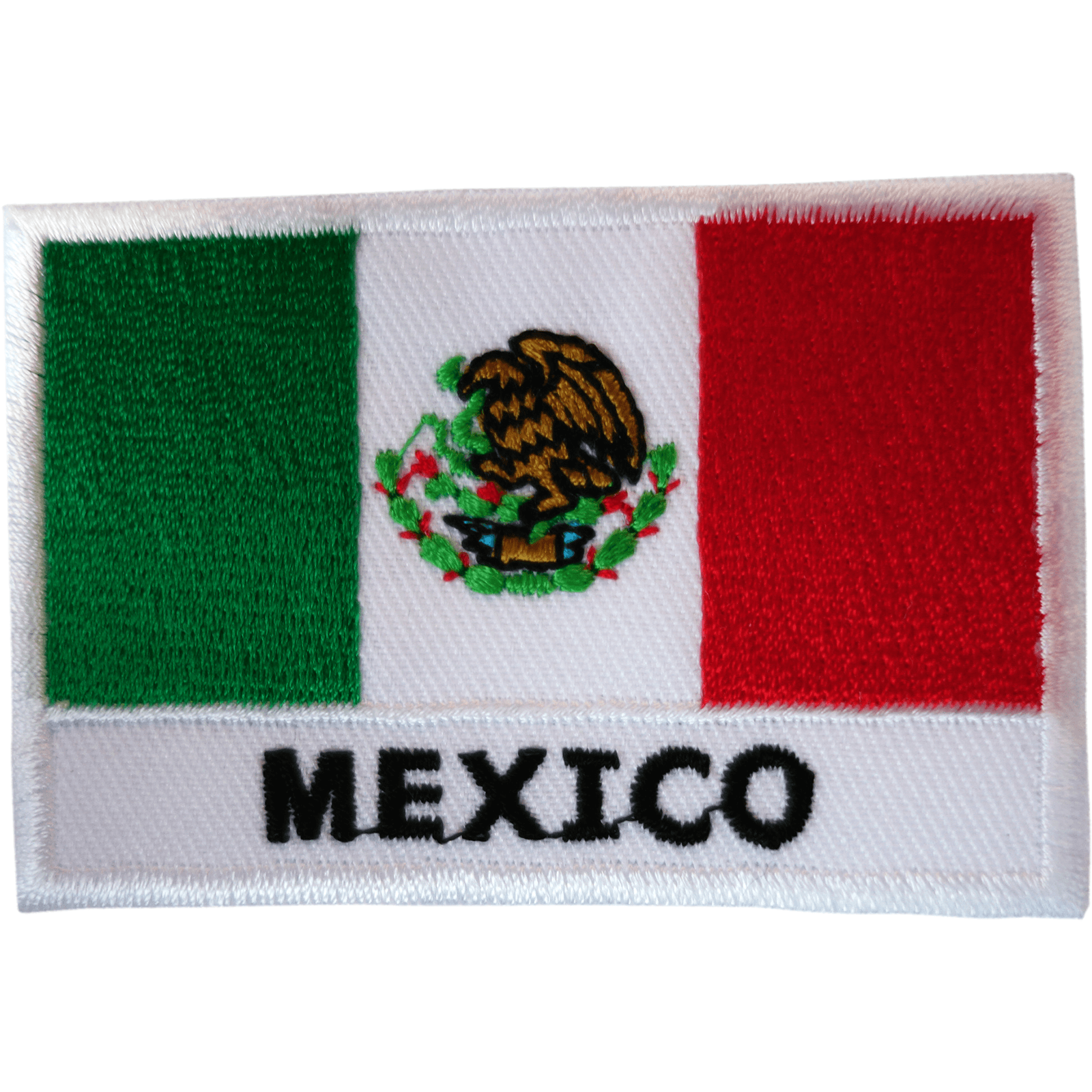 Mexico Flag Patch Iron On Sew On Clothes Mexican North America Embroidered Badge