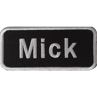 Mick Iron On Patch Sew On Clothes T Shirt Jacket Bag Name Tag Embroidered Badge