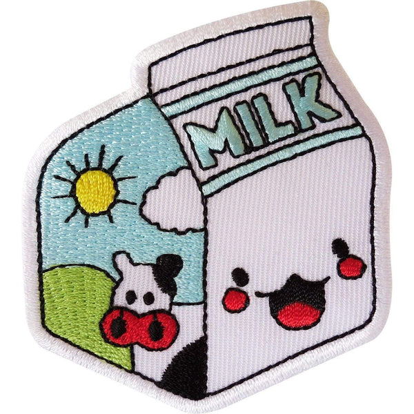 Milk Iron On Clothes Patch Jacket Jeans Bag Embroidered Food Drink Sew On Badge
