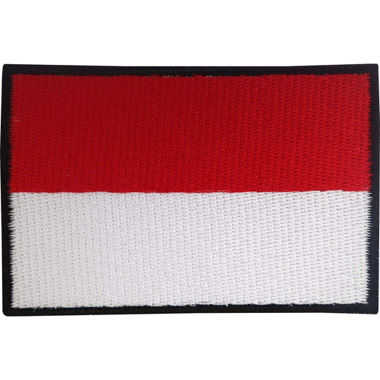 Monaco Flag Patch Iron On Badge / Sew On Flag Embroidered F1 Grand Prix Applique