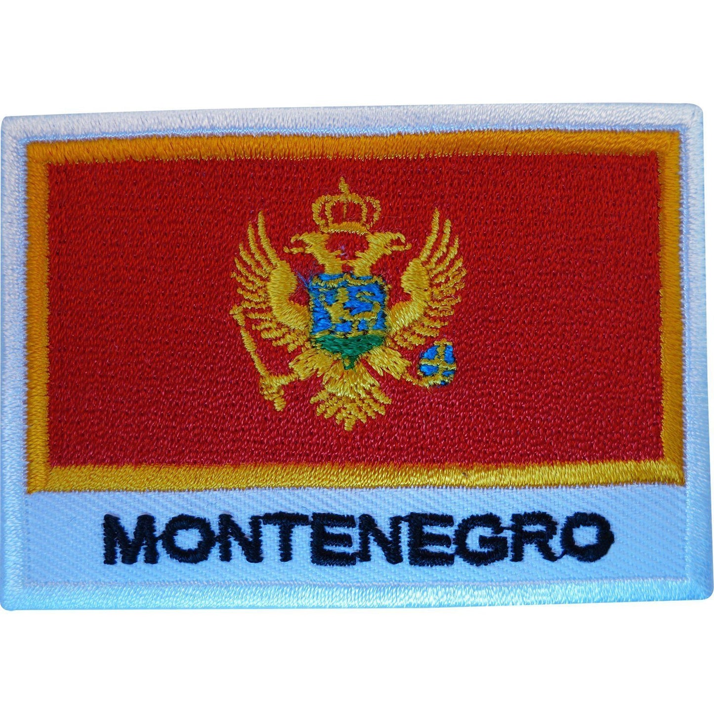Montenegro Flag Patch Montenegrin Iron On Sew On Clothes Bag Embroidered Badge