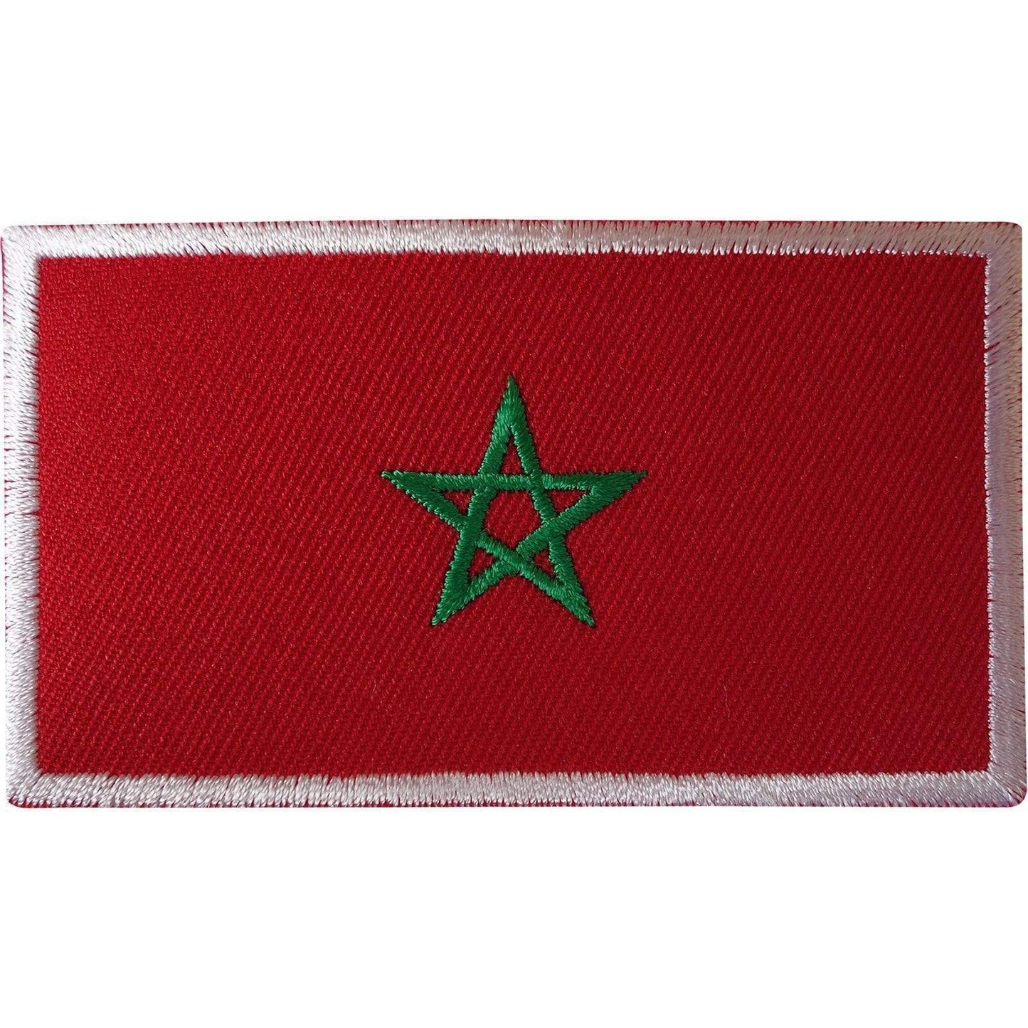 Morocco Flag Iron On Patch Moroccan Jewish Star Pentagram Sew Embroidered Badge