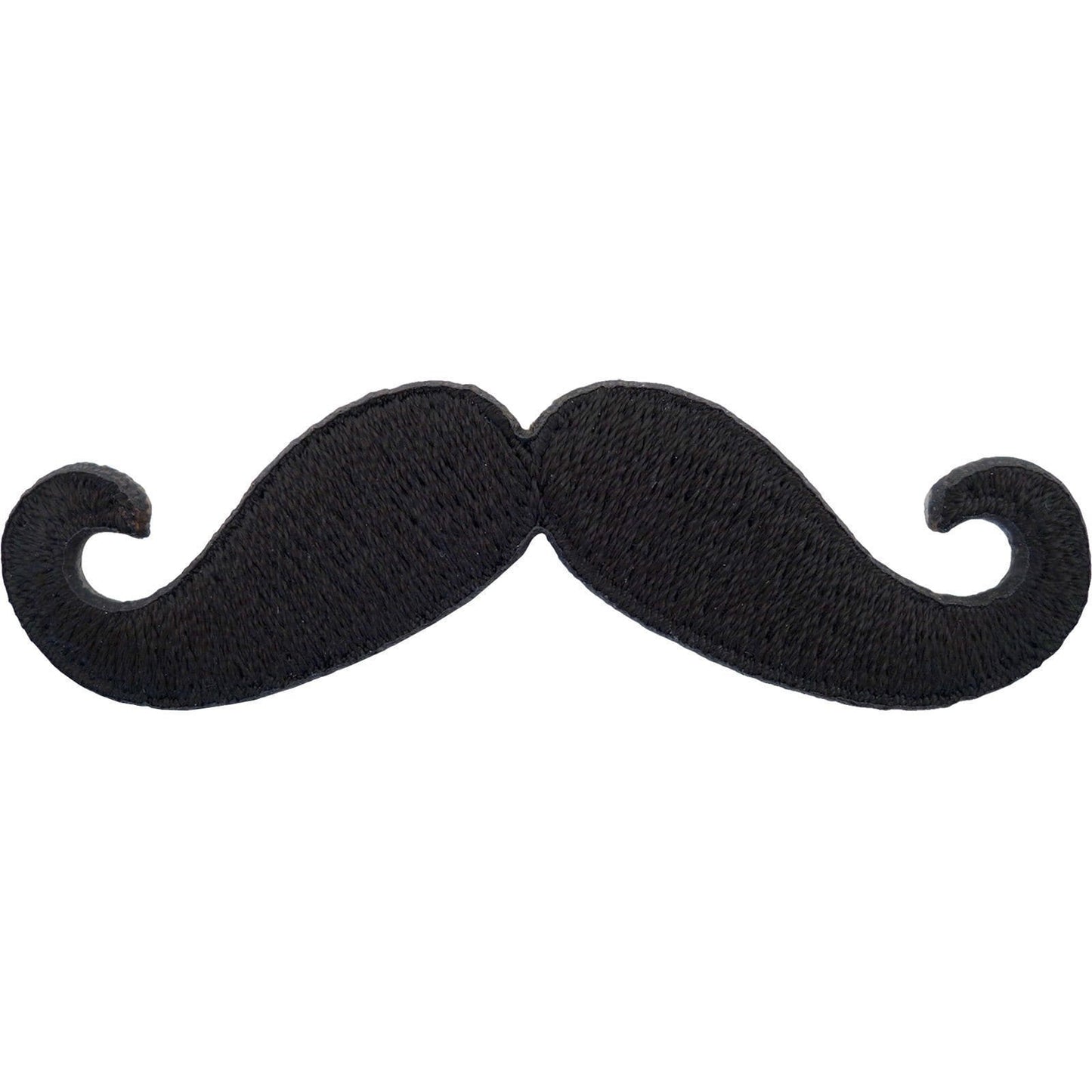 Moustache Iron On Badge Sew On Patch Black Embroidered Monopoly Mustache Motif
