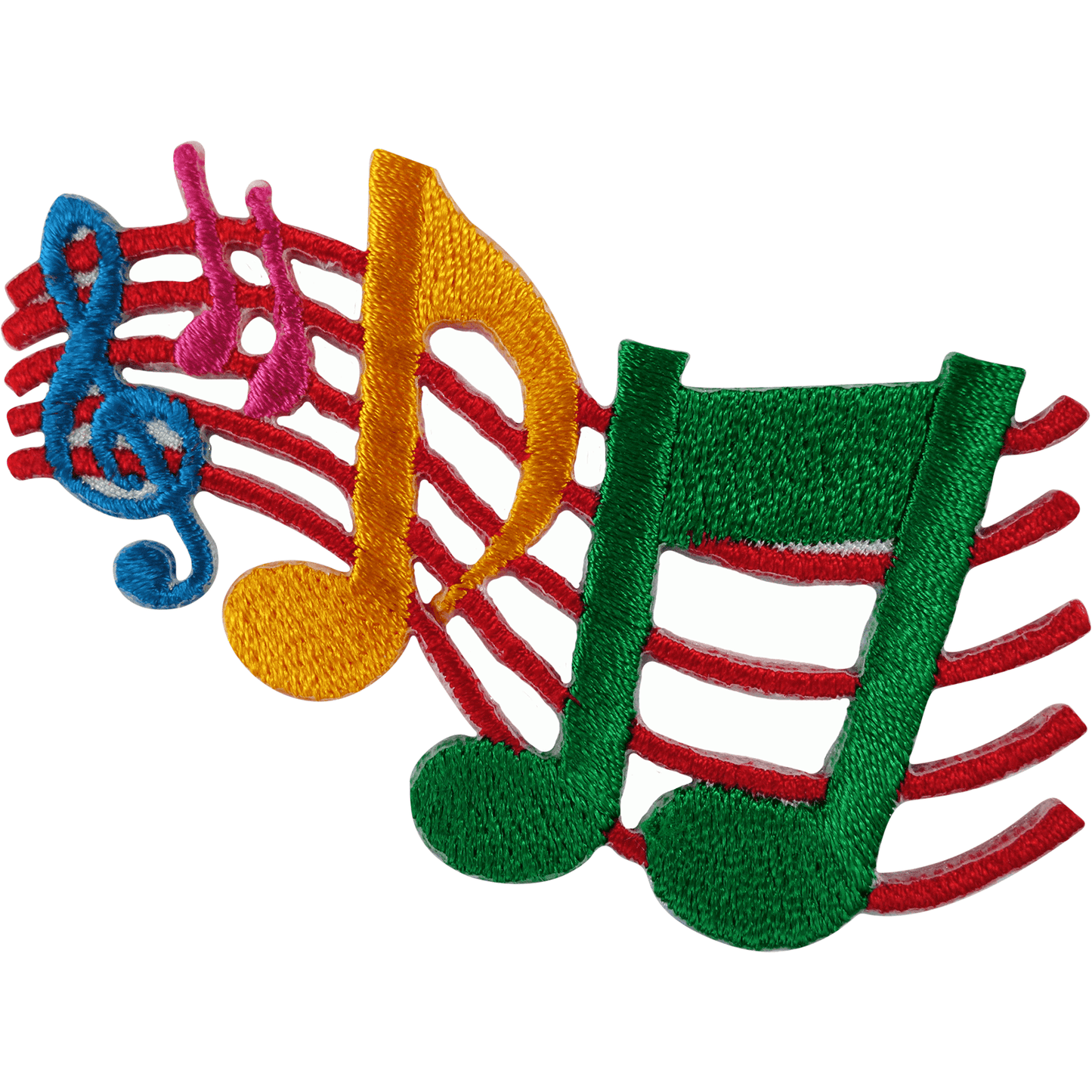 Music Notes Patch Iron Sew On Clothes Embroidered Badge Musical Sheet Applique