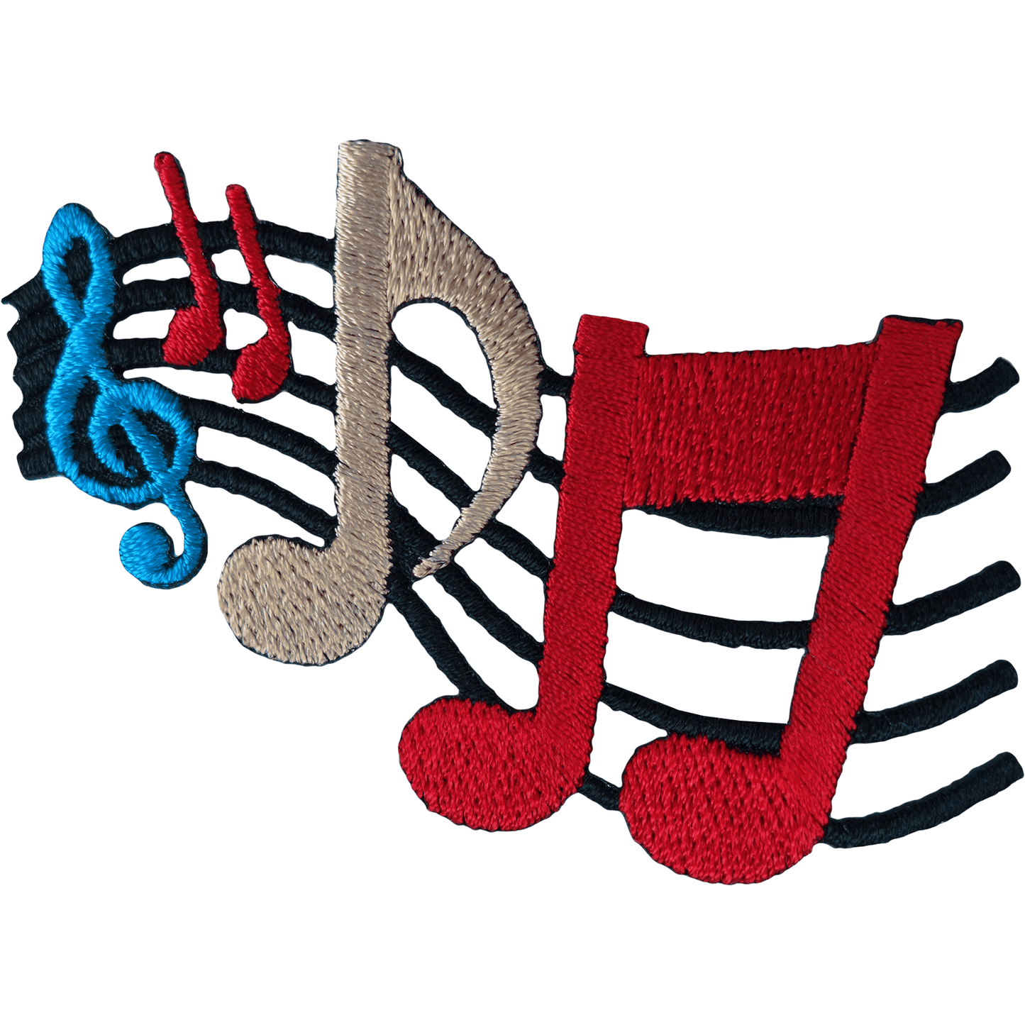 Music Notes Patch Iron Sew On Clothes Embroidered Badge Musical Sheet Embroidery