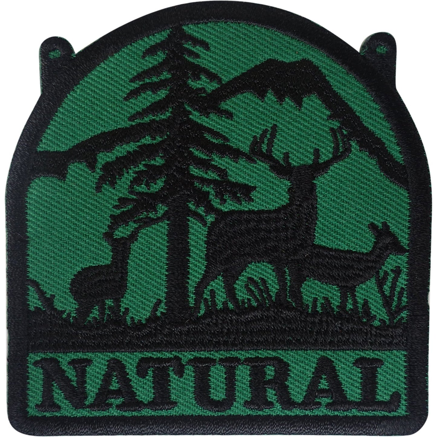 Natural Patch Iron Sew On Clothes Reindeer Stag Tree Outdoors Embroidered Badge
