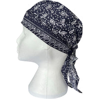 Navy Blue Bandana Zandana Hairband Headband Scarf Durag Hair Head Band Hat Cap