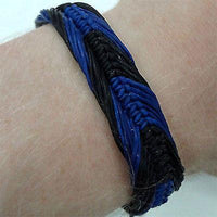 Navy Blue Black Bracelet Wristband Bangle Mens Womens Boys Girl Surfer Jewellery
