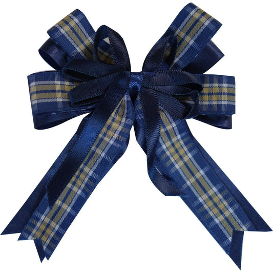 Navy Blue Hair Bow Clip Ribbon Grip Clasp Barrette Girls Childrens Accessories