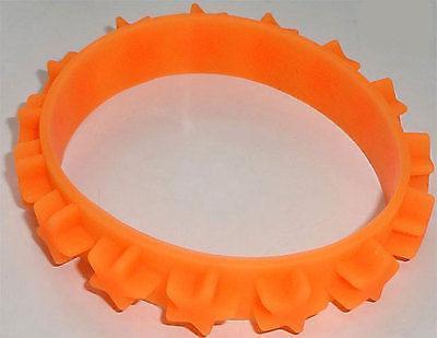 Neon Orange Rubber Silicone Star Bracelet Wristband Bangle Mens Womens Jewellery