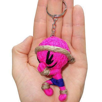 Neon Pink Thai Boxing String Voodoo Doll Boxer Keyring Keychain Bag Charm Toy Neon Pink Thai Boxing String Voodoo Doll Boxer Keyring Keychain Bag Charm Toy