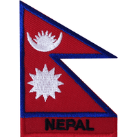 Nepal Flag Iron On Patch Sew On Kathmandu Nepali Mount Everest Embroidered Badge