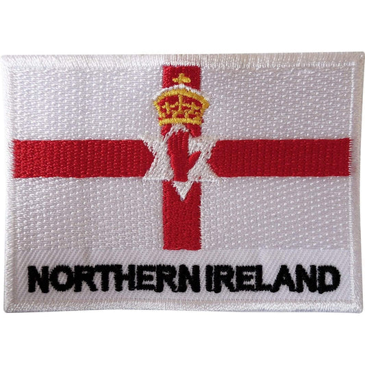 Northern Ireland Flag Patch Sew On Clothes Jacket Ulster Irish Embroidered Badge