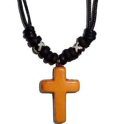 Orange Jesus Cross Pendant Chain Necklace Man Woman Lady Child Kids Jewellery Orange Jesus Cross Pendant Chain Necklace Man Woman Lady Child Kids Jewellery