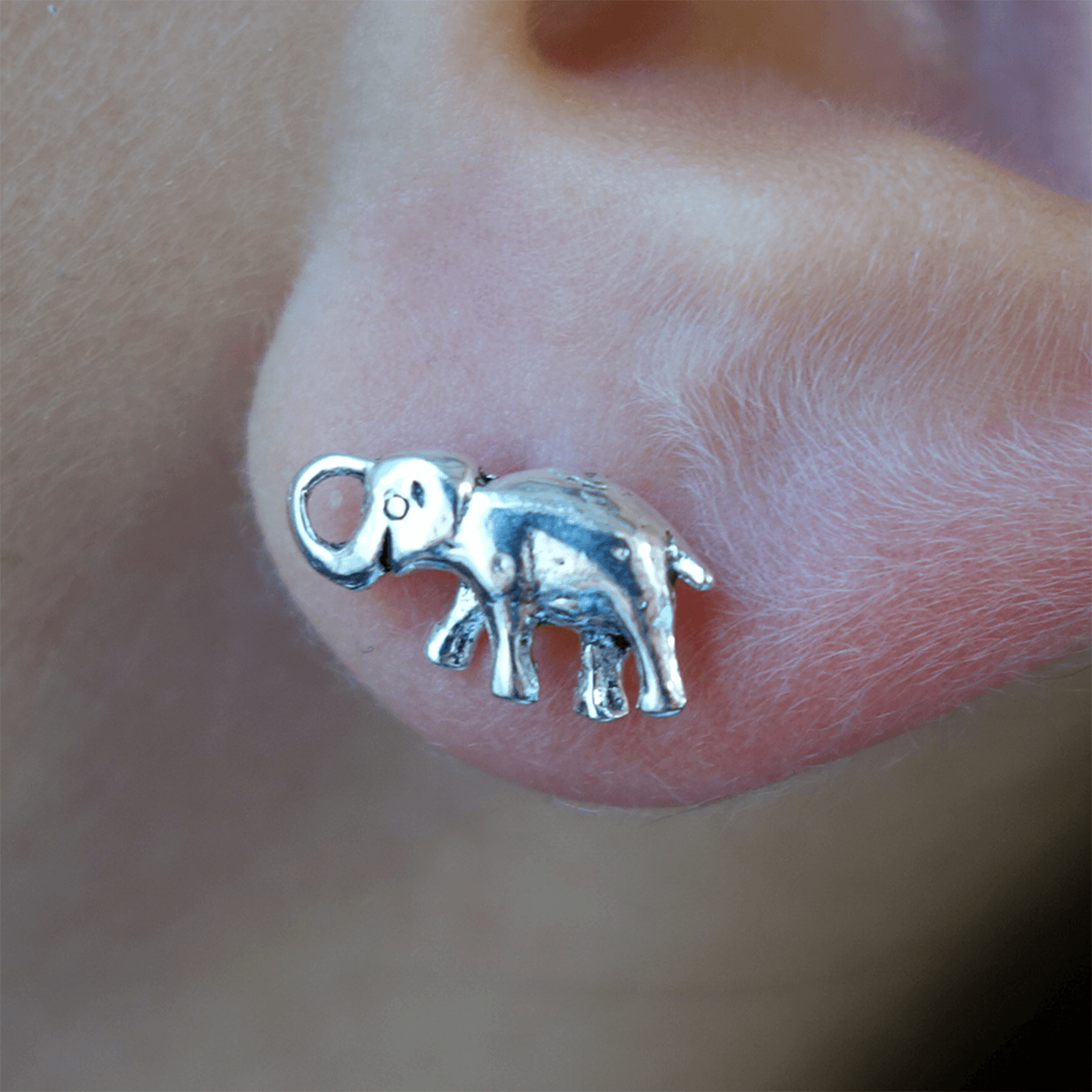 Pair 925 Sterling Silver Elephant Earrings Ear Studs Ladies Girls Stud Jewellery