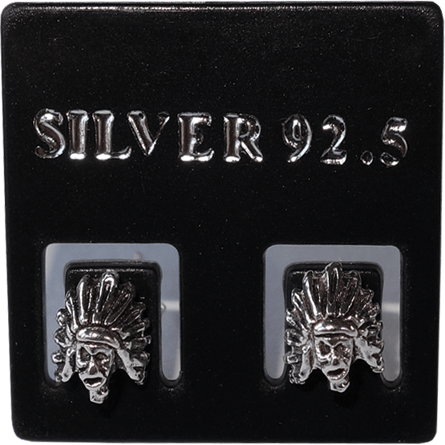 Pair of 925 Sterling Silver Ear Studs American Indian Stud Earrings Jewellery