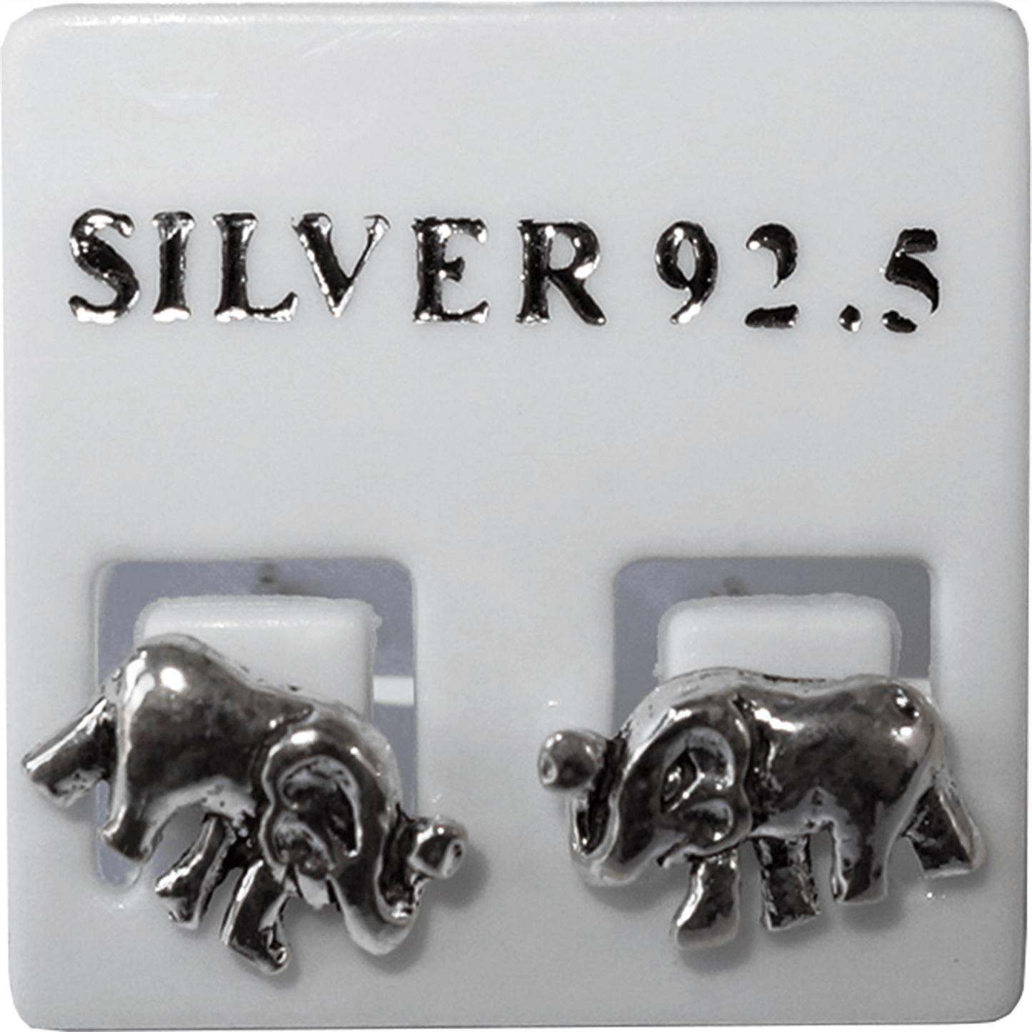 Pair of 925 Sterling Silver Elephant Stud Earrings Ear Studs Jewellery Jewelry