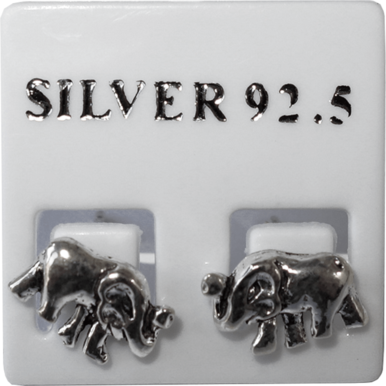 Pair of 925 Sterling Silver Elephant Stud Earrings Ear Studs Jewellery Jewelry