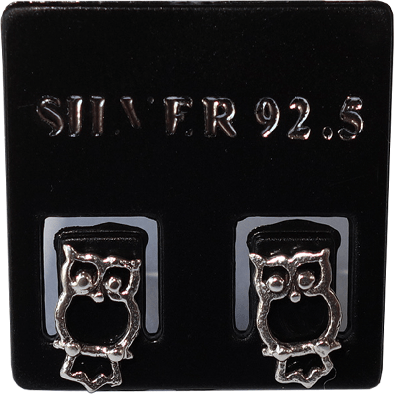 Pair of 925 Sterling Silver Owl Stud Earrings Ear Studs Ladies Girls Jewellery