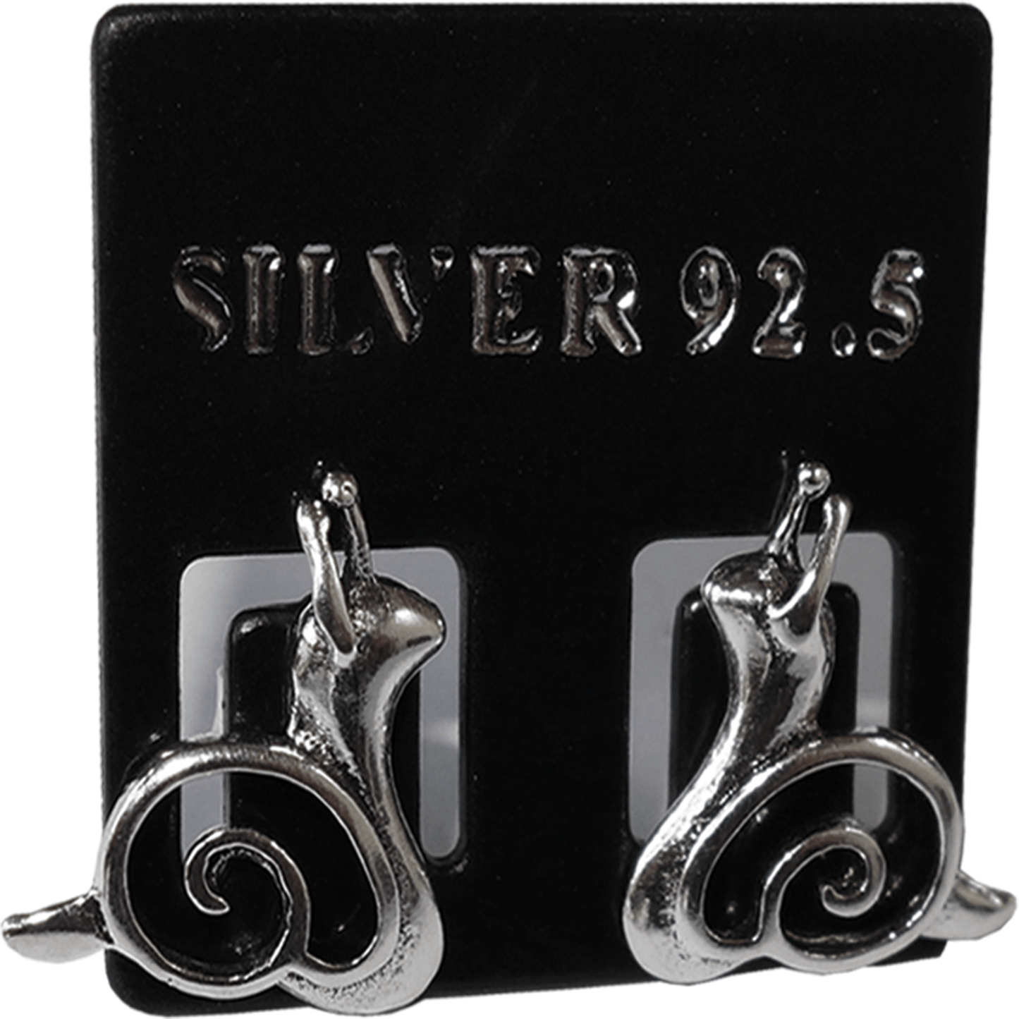 Pair of 925 Sterling Silver Snail Stud Earrings Ear Studs Ladies Girls Jewellery
