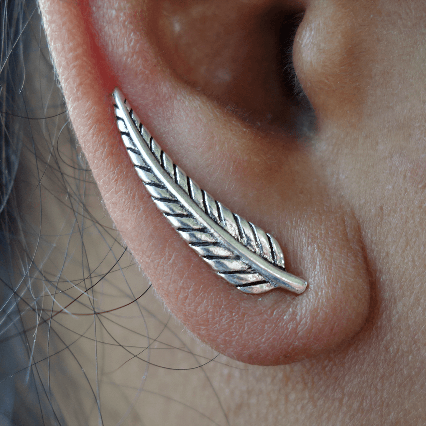 Pair of 925 Sterling Silver Stud Earrings Hook Ear Studs Womens Ladies Jewellery