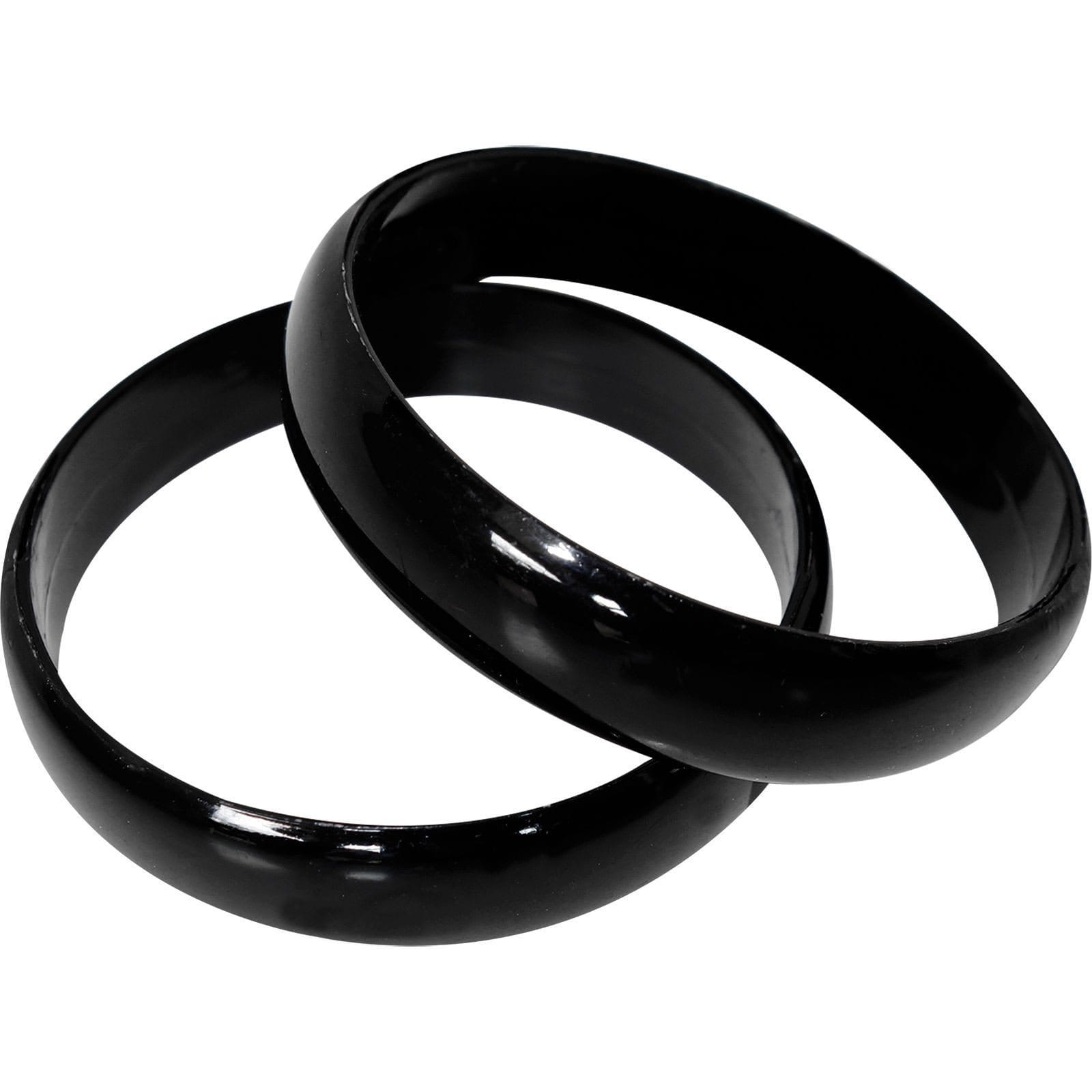 2x10 Pieces/Pack Blank Silicone Wristbands Fashion Rubber Bracelet Black