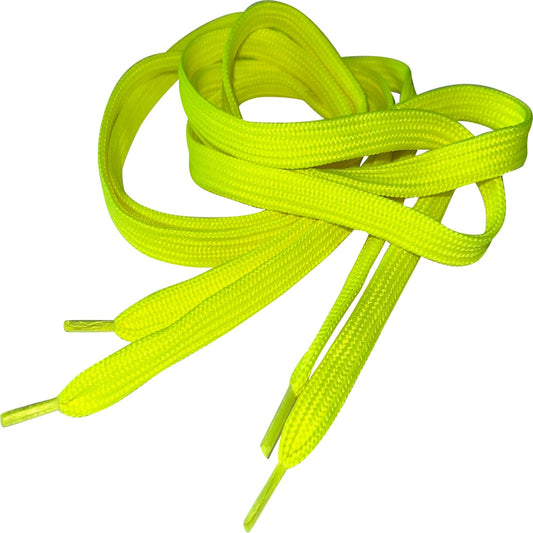 Pair of Neon Yellow Shoe Laces for Mens Womens Childrens Kids Girls Boy Trainers