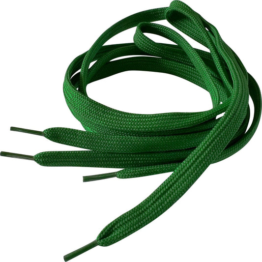 Pair of Plain Green Shoe Laces for Mens Womens Childrens Kids Boys Girls Trainers
