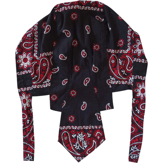 Paisley Leaf Black Red White Chef Bandana Biker Motorcycle Motorbike Sun Hat Cap