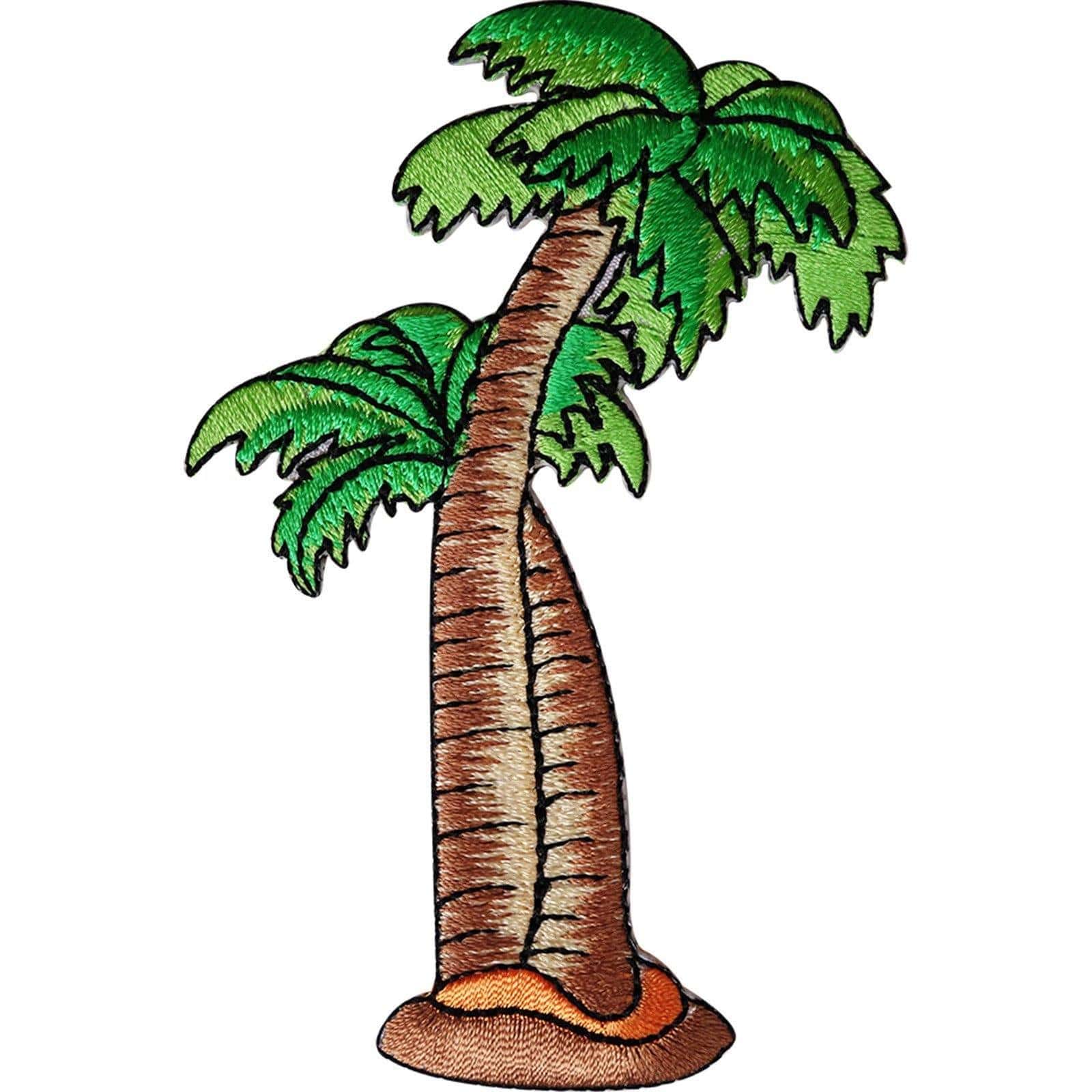 Palm Tree Patch Embroidered Badge Embroidery Crafts Holiday Beach Iron Sew On