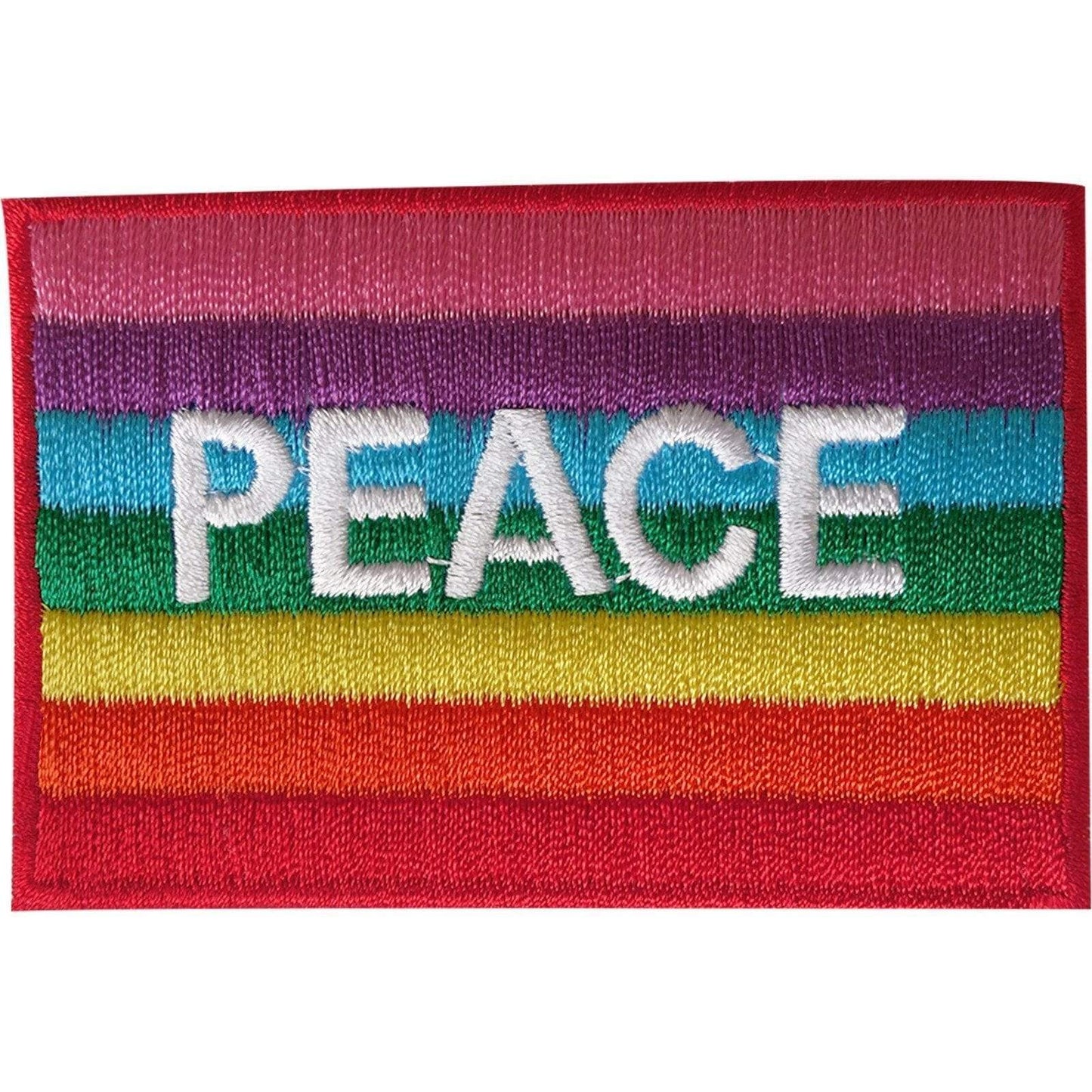 Peace Rainbow Flag Patch Iron Sew On Embroidered Badge Applique Gay Pride LGBT