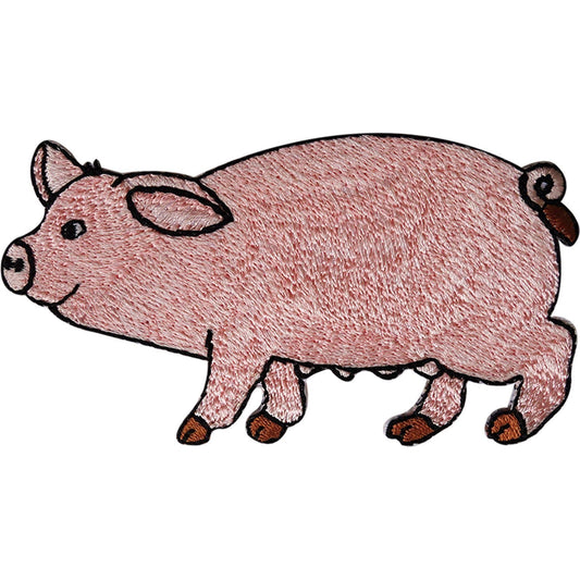 Pig Patch Embroidered Iron Sew On Clothes Badge Farm Animal Embroidery Applique